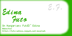 edina futo business card